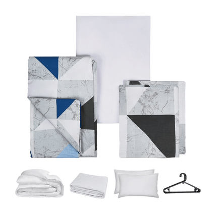 bedding-Geo Blue