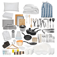 place-setting-4-bedding-Slub Stripe Blue-Premium