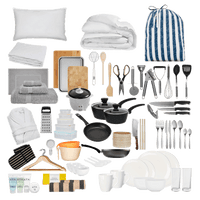 place-setting-2-bedding-Slub Stripe Blue-Premium