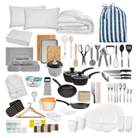 place-setting-2-bedding-Slub Stripe Blue-Premium