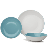 4x Person Deluxe Stoneware & Porcelain Dinner Sets