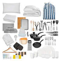 place-setting-2-bedding-Slub Stripe Blue-Premium