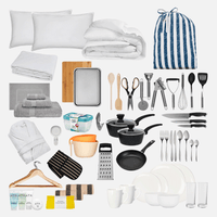 place-setting-2-bedding-Slub Stripe Blue-Premium