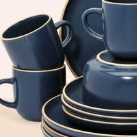4x Person Deluxe Stoneware Dinner Sets